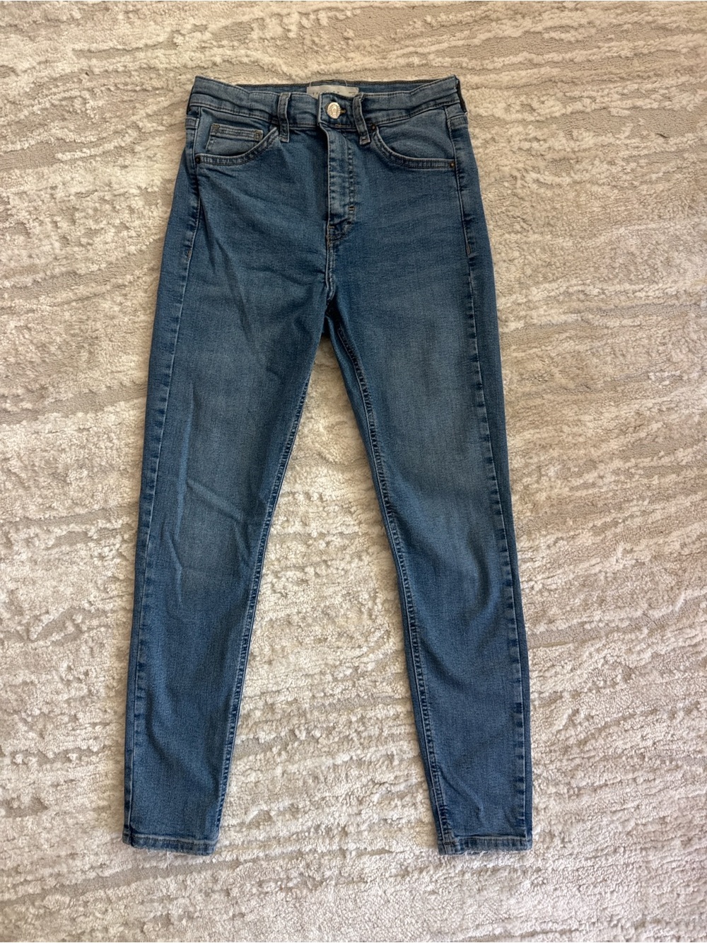Topshop Dark Indigo High-Rise Skinny Jeans